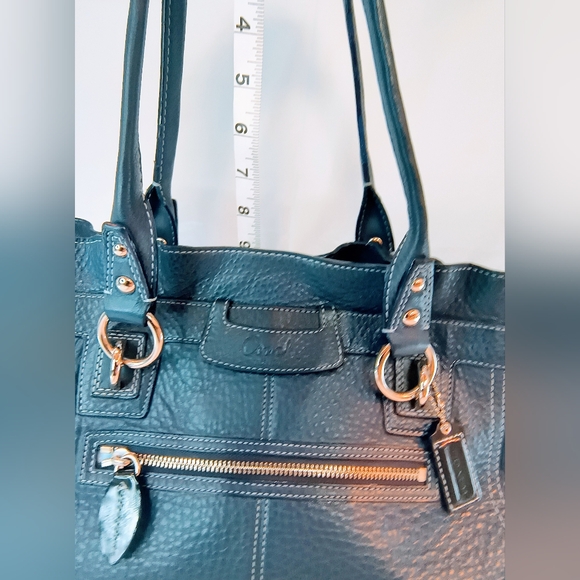 COACH Vintage Penelope Shoulder Bag in Dark Blue Pebbled Leather, Style F14682 - Picture 14 of 16